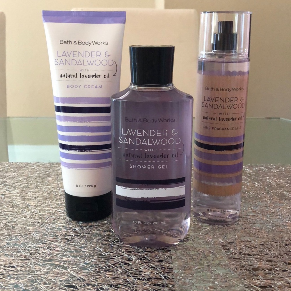 Lavender + Sandalwood Bath + Body Works set